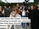 Gisèle Pelicot exits a courtroom with her lawyer in Avignon, France, in September 2024. Christophe Simon/AFP via Getty Images